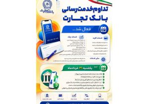 #اینفوگرافی | خدمات کلیدی بانک تجارت فعال شد