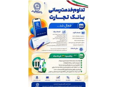#اینفوگرافی | خدمات کلیدی بانک تجارت فعال شد